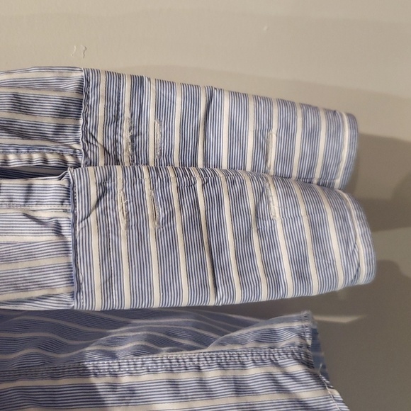 HUGO Boss Regular Fit Men's Shirt Blue Stripped Long Sleeve Size 15 (32/33 - Picture 6 of 12